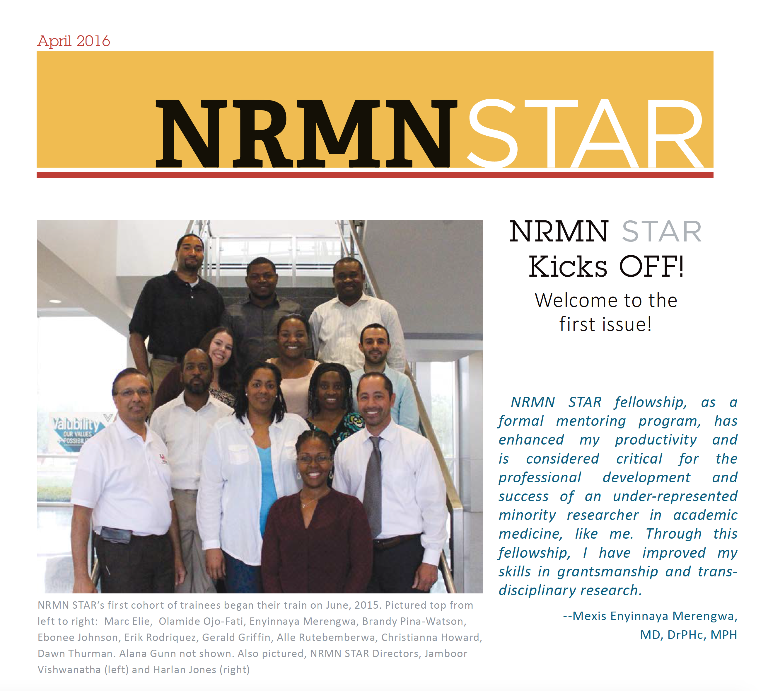 NRMN STAR News 1st Issue Cover